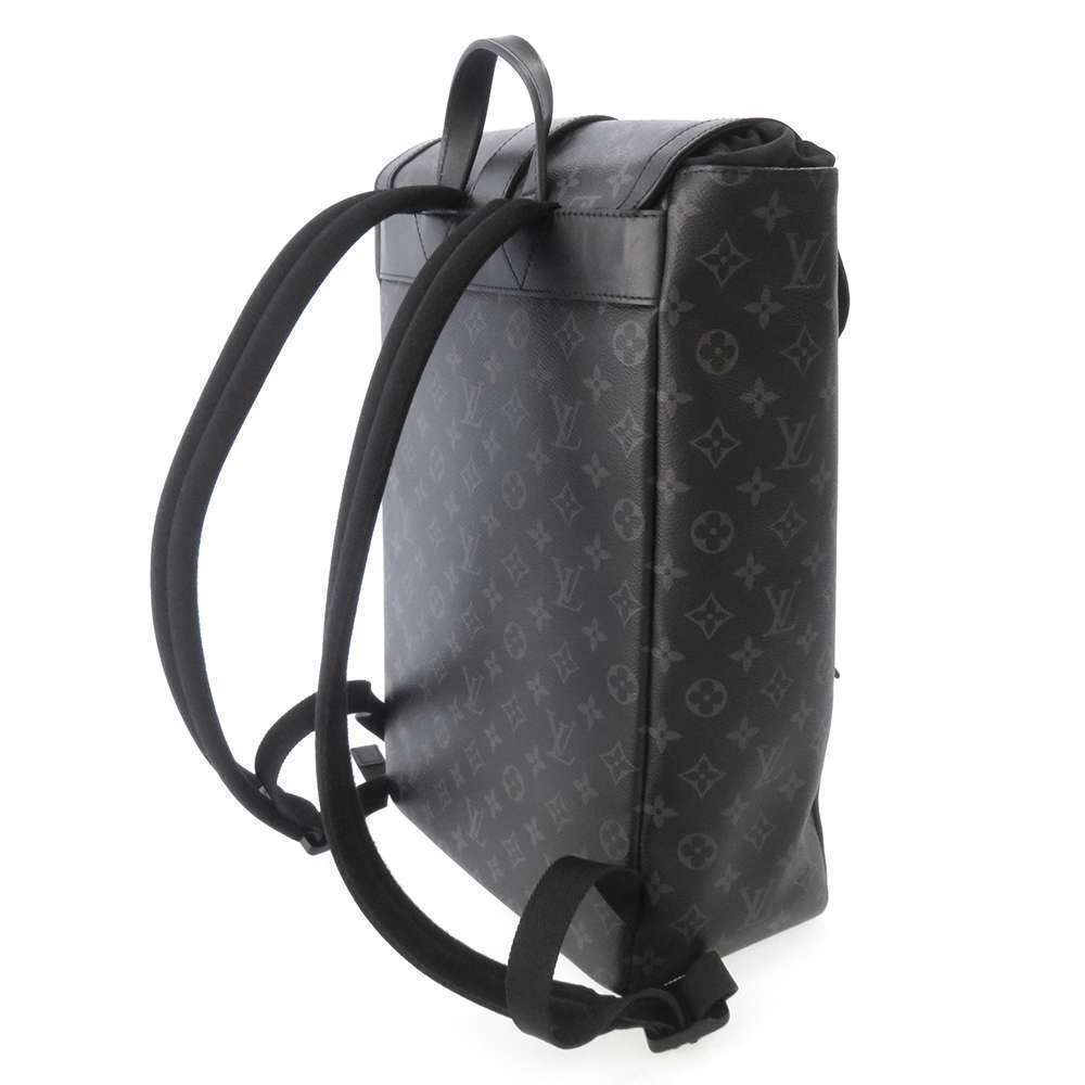 Louis Vuitton Eclipse Black Saumur Bag Daypack Backpack Rucksack Black Monogram